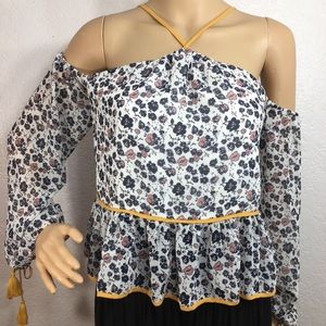 Tularosa Floral Print Off Shoulder Top